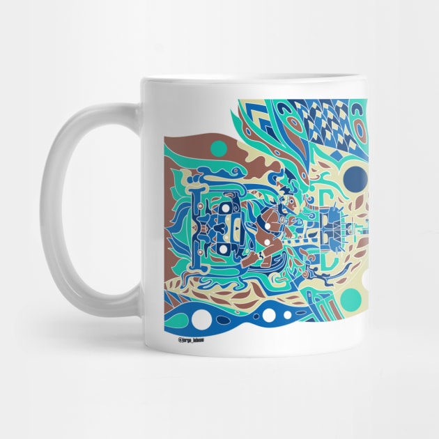 blue galaxy astronaut ecopop by jorge_lebeau